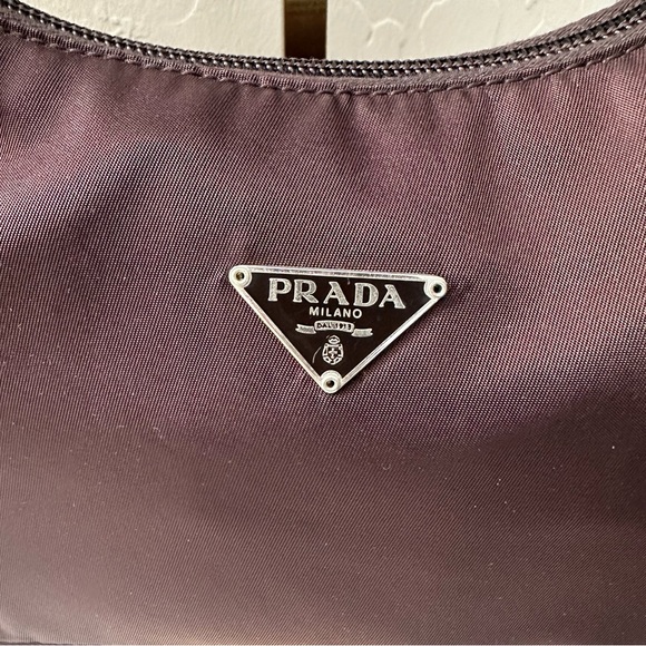Prada Tessuto Nylon Mini Hobo Bag Dark Brown - Picture 7 of 10